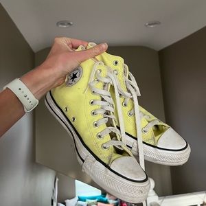 Vibrant Yellow High Top Converse